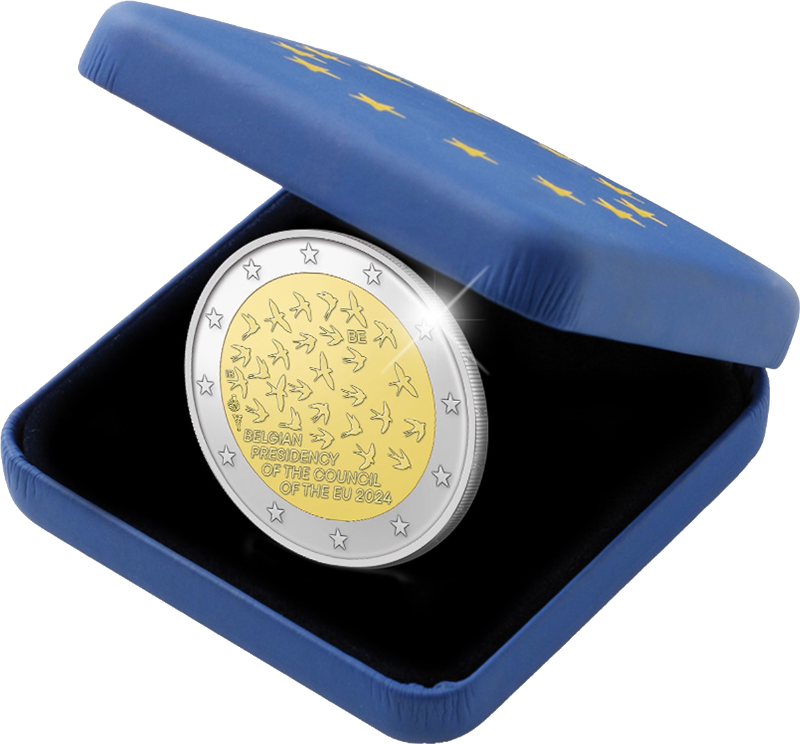 2 Euro Belgien 2024 EU-Ratspräsidentschaft