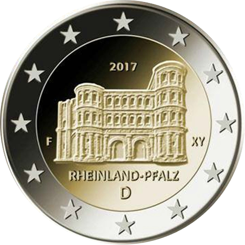 2 Euro Deutschland 2017 Rheinland-Pfalz: Porta Nigra