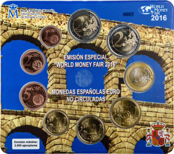 2 Euro Spanien 2016 KMS Spanien 2016 ST World Money Fair Berlin