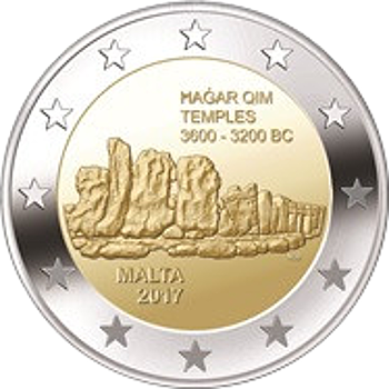 2 Euro Malta 2017 Prähistorische Stätten: Ħaġar Qim
