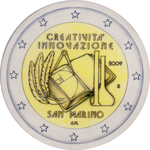 2 Euro San Marino 2009 Europäisches Jahr der Kreativität und Innovation