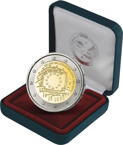 2 Euro Belgien 2015 30 Jahre Europaflagge