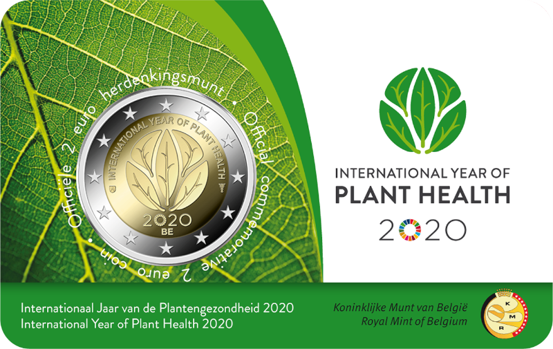 2 Euro Belgien 2020 Internationales Jahr der Pflanzengesundheit