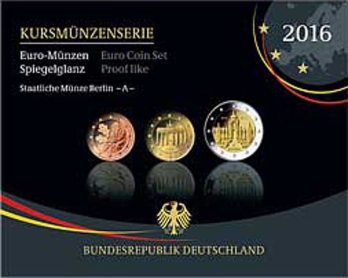 2 Euro Deutschland 2016 KMS Deutschland 2016 SP A,D,F,G,J