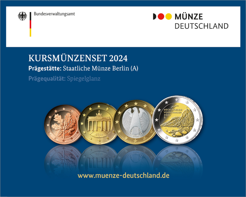 2 Euro Deutschland 2024 KMS Deutschland 2024 SP A,D,F,G,J