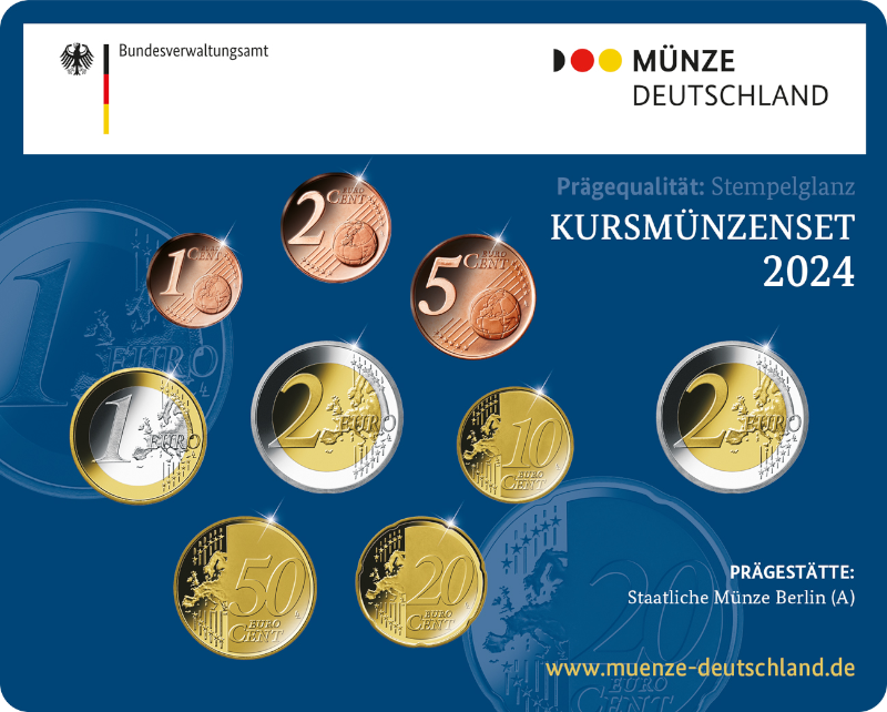2 Euro Deutschland 2024 KMS Deutschland 2024 ST A,D,F,G,J