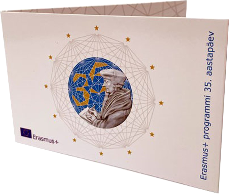 2 Euro Estland 2022 35 Jahre Erasmus-Programme