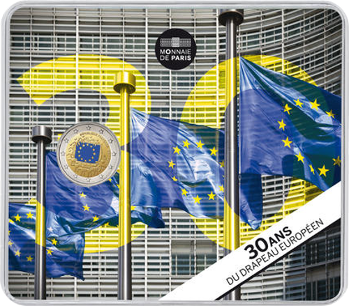 2 Euro Frankreich 2015 30 Jahre Europaflagge