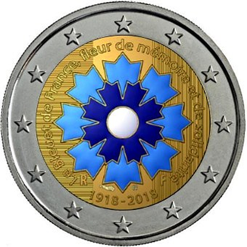 2 Euro Frankreich 2018 Die Kornblume der großen Kriege