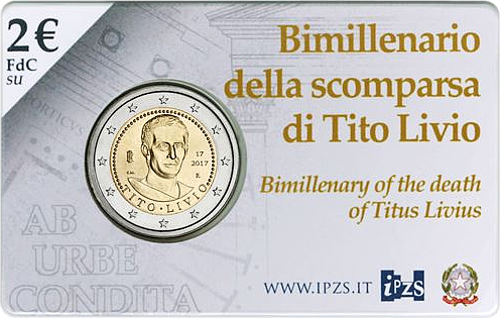 2 Euro Italien 2017 2000.Todestag von Titus Livius